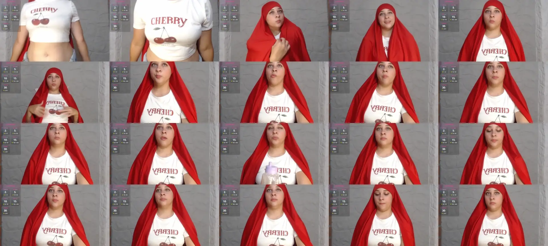 Raishaa photo contact sheet