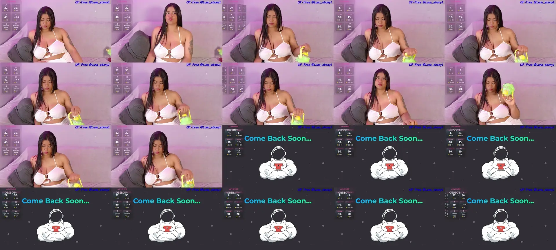 Luna_ebony photo contact sheet