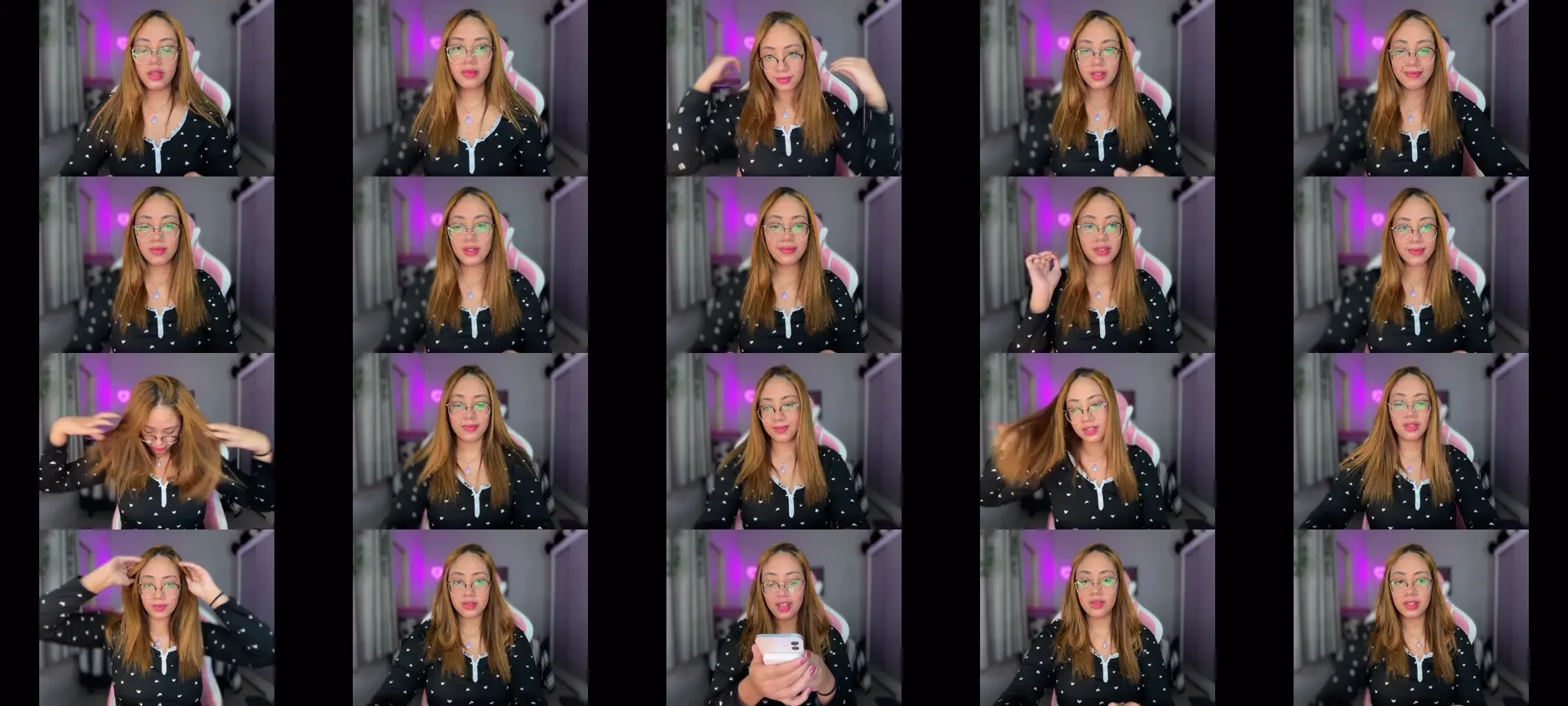CutieVictoria photo contact sheet