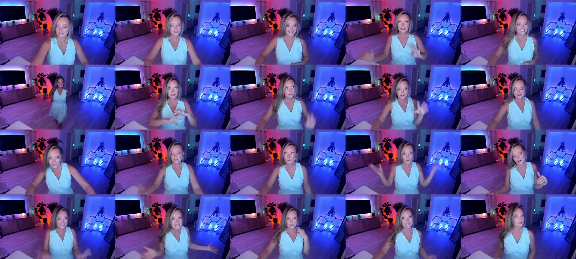 Topless photo contact sheet