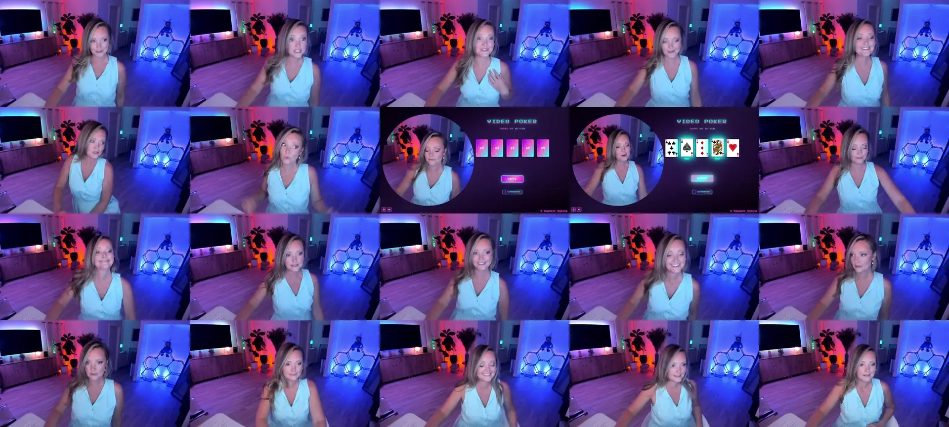 Topless photo contact sheet