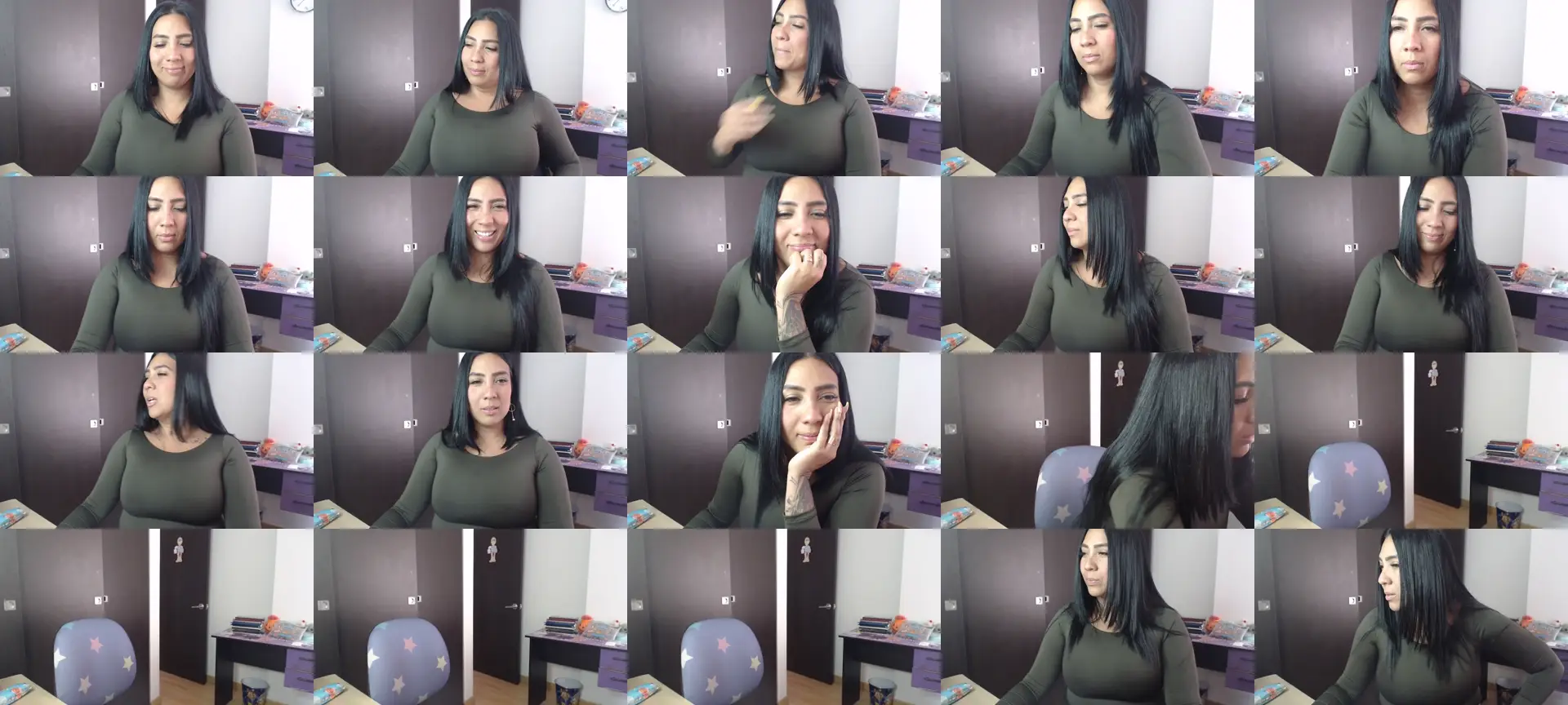 Gaby_blue photo contact sheet