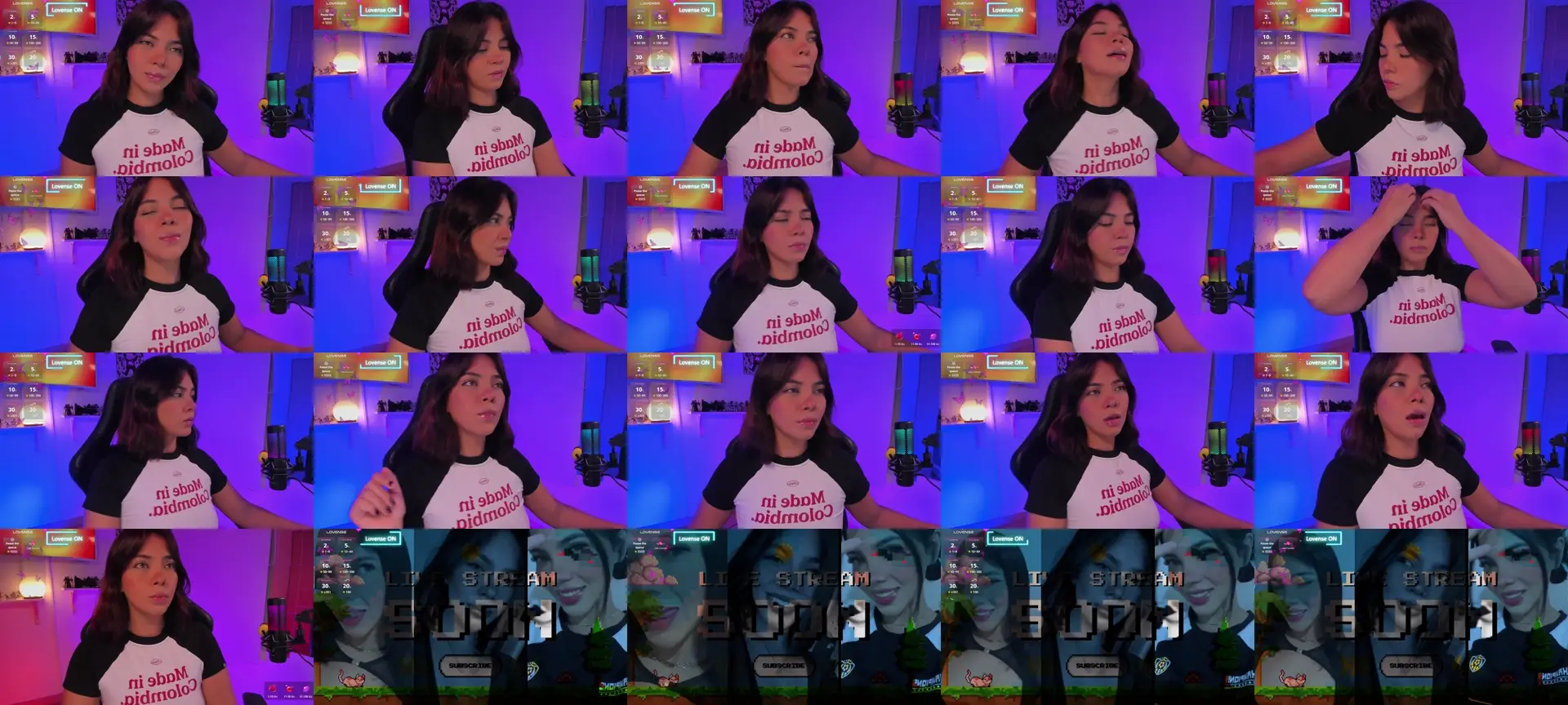 MiaVelour photo contact sheet