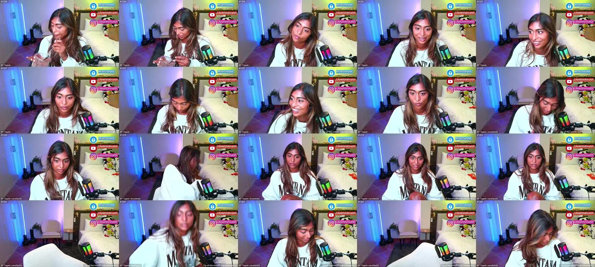 Missrinaroxx photo contact sheet