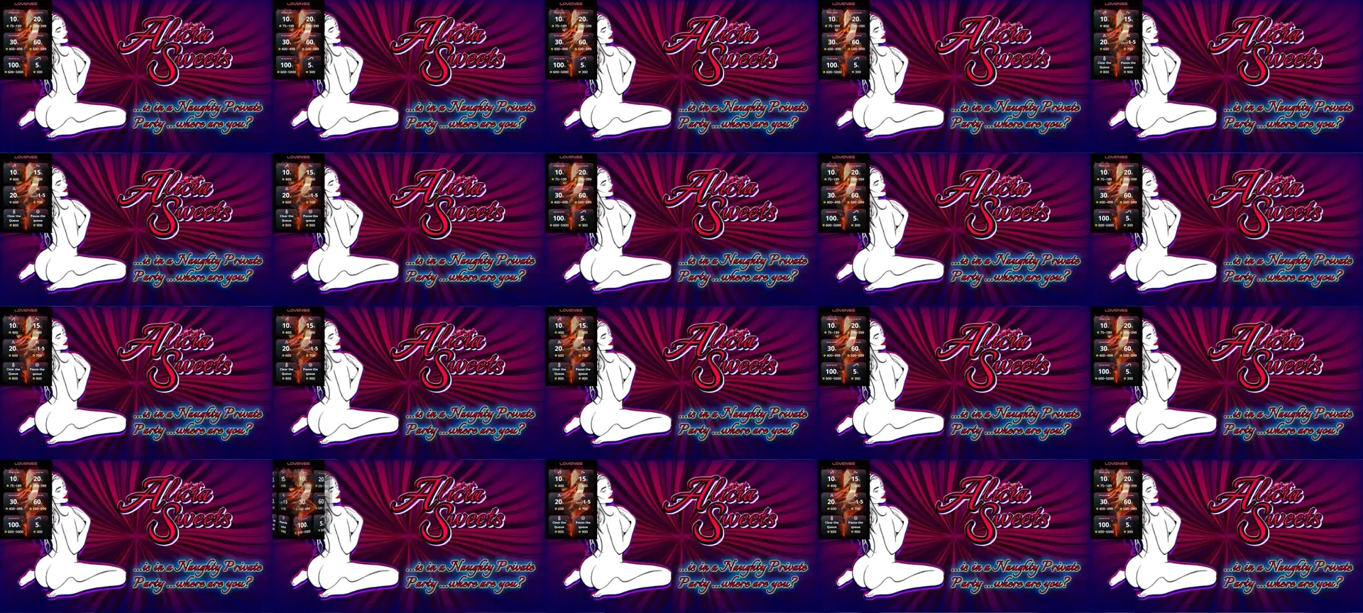 AliciaSweetx photo contact sheet