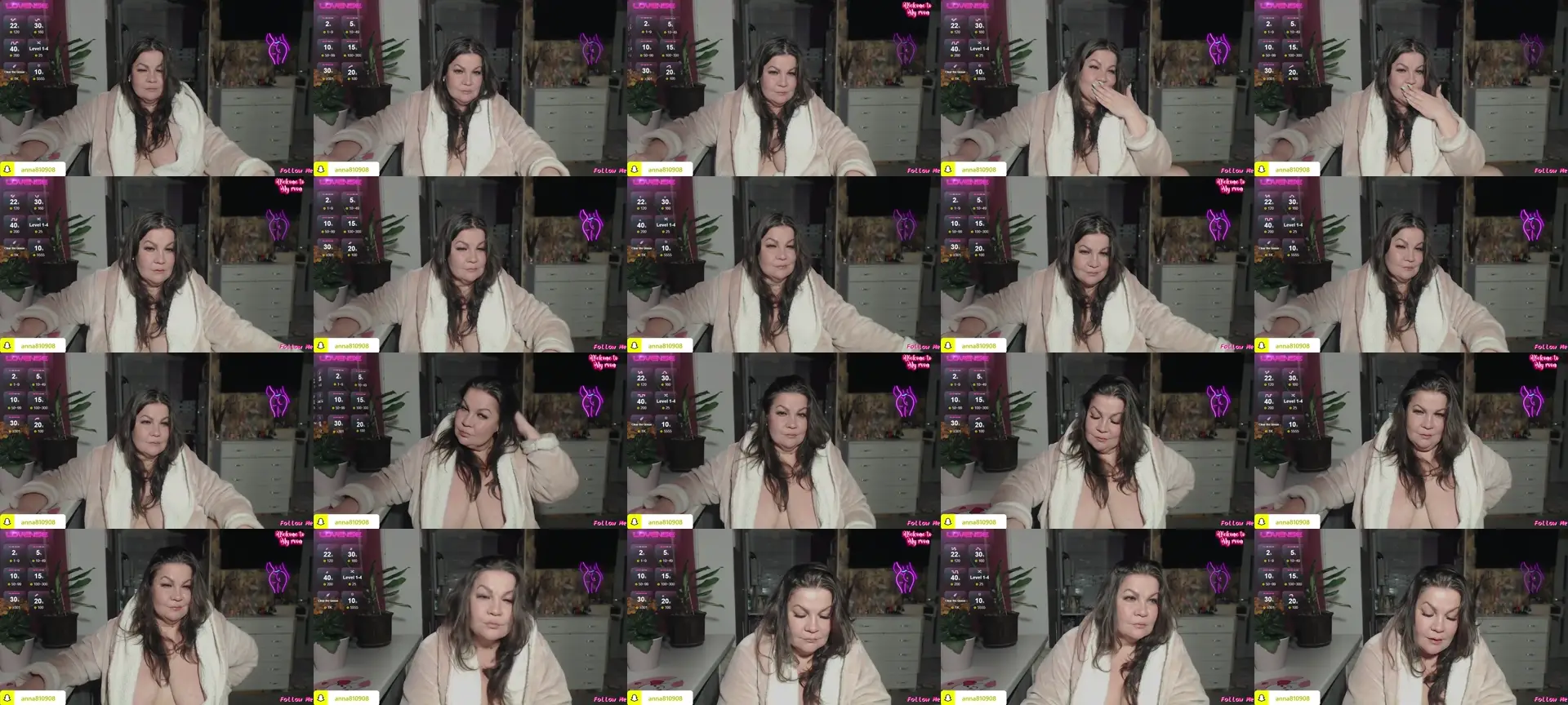 SamantaMature photo contact sheet