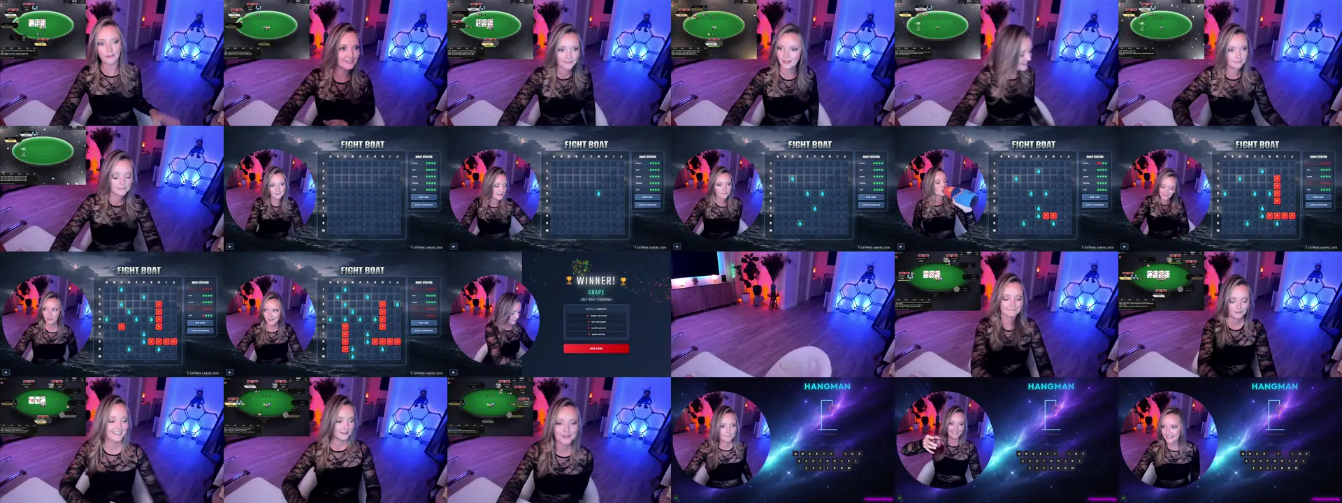 Topless photo contact sheet