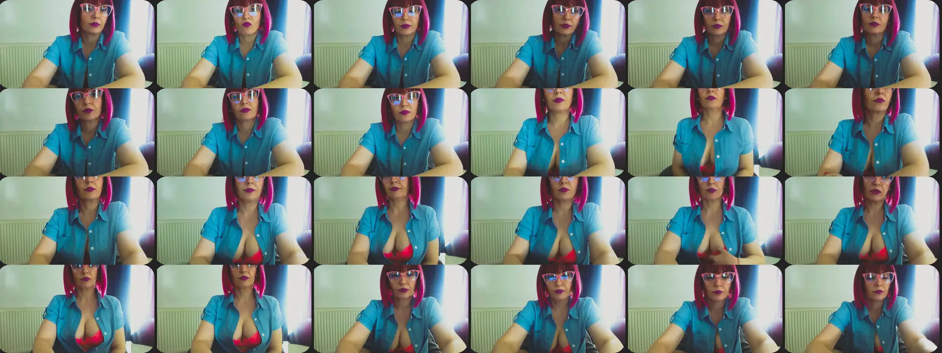 BlondeLuvXO photo contact sheet