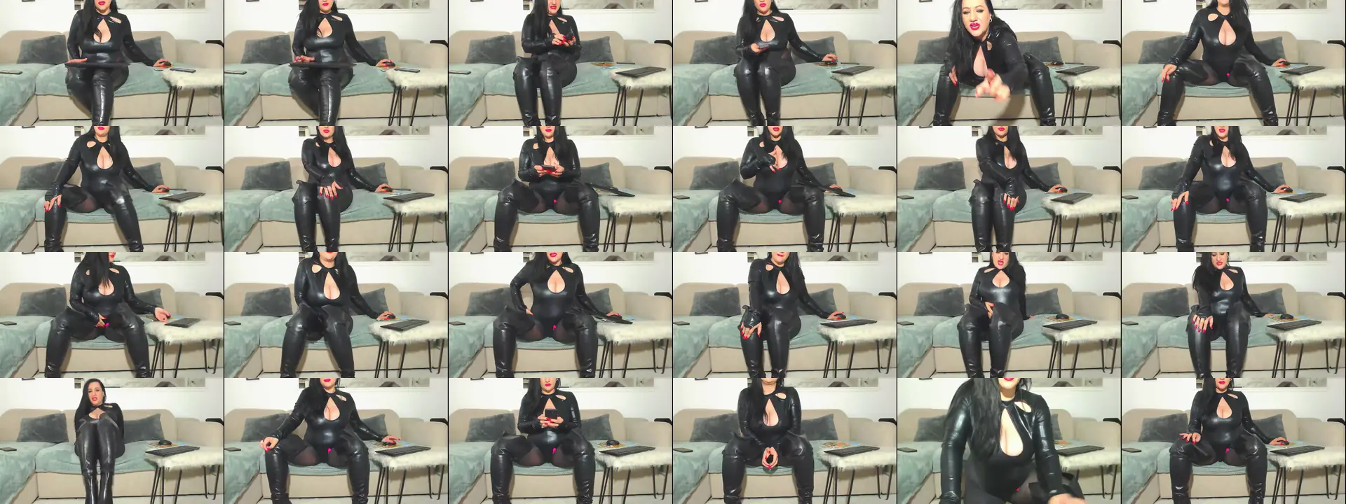 Xsexydomina photo contact sheet