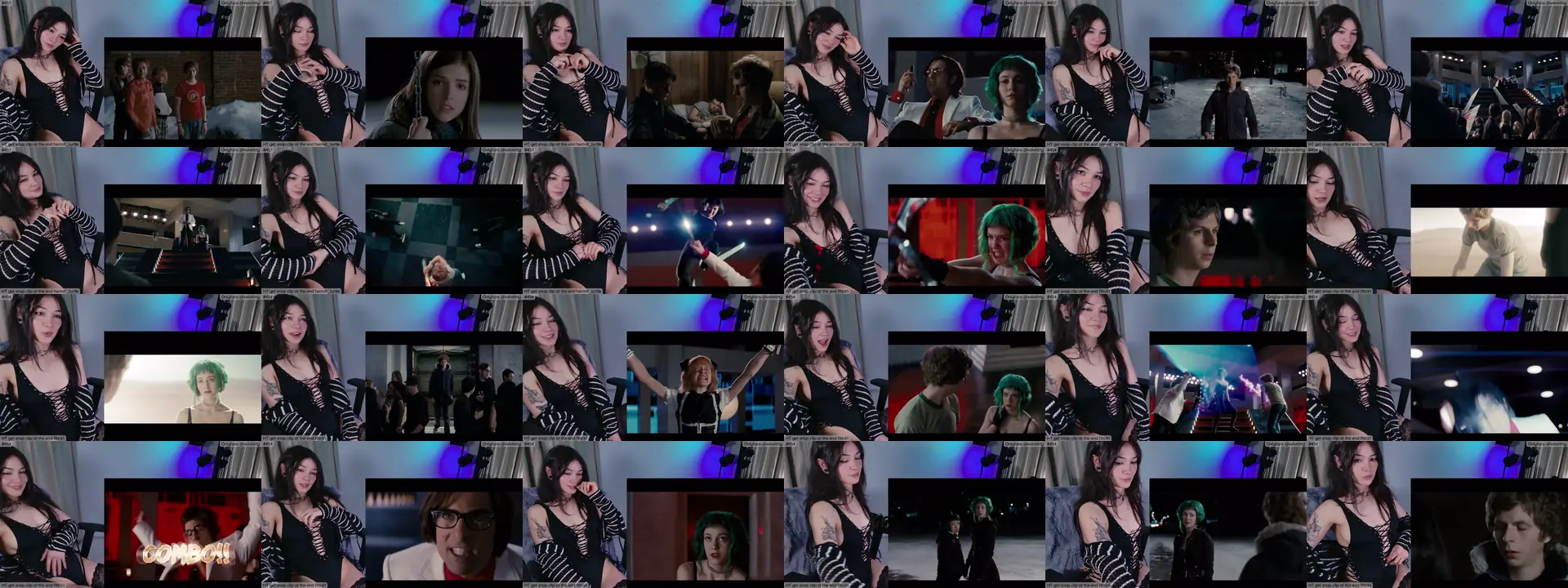 Velvetty photo contact sheet