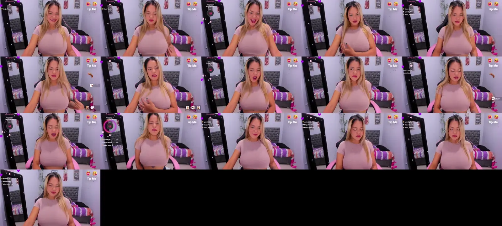 YummyBigTits photo contact sheet
