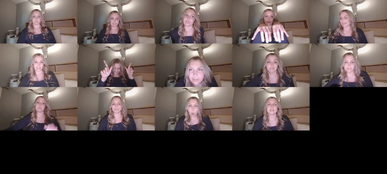 BlondeBrat photo contact sheet