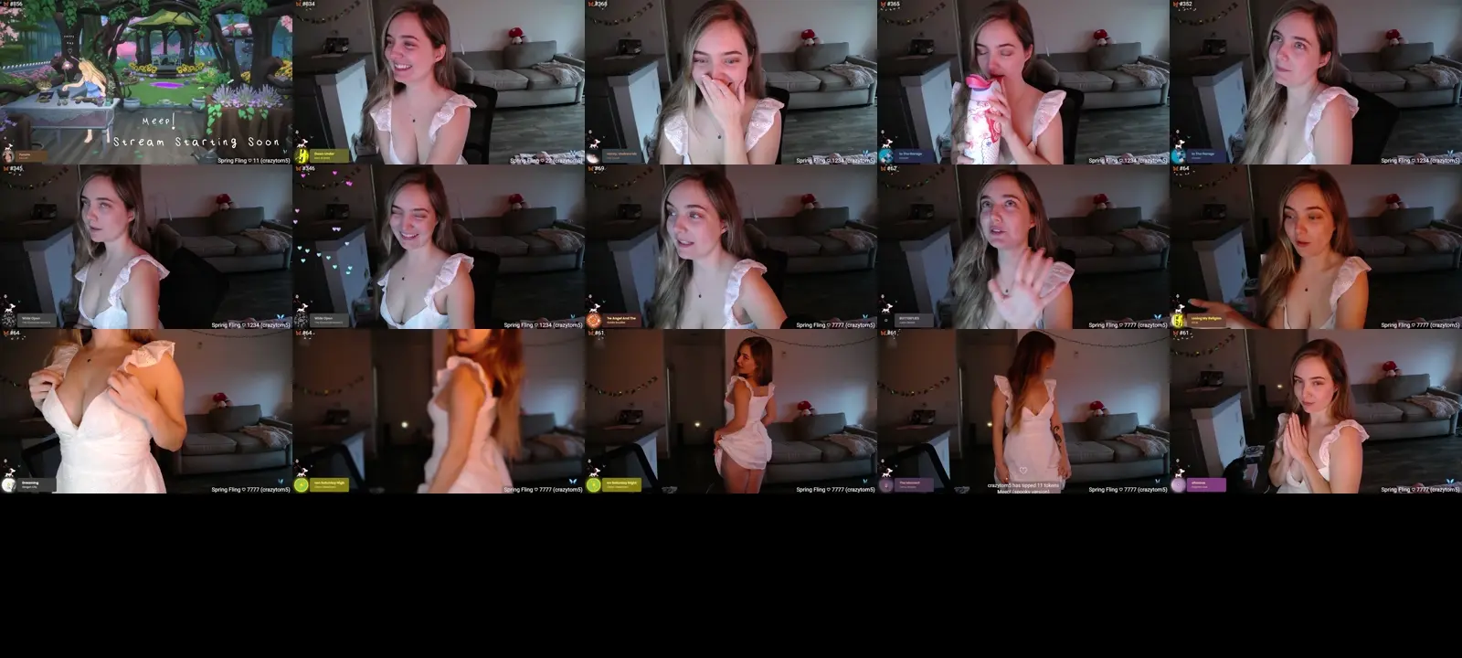Monica photo contact sheet