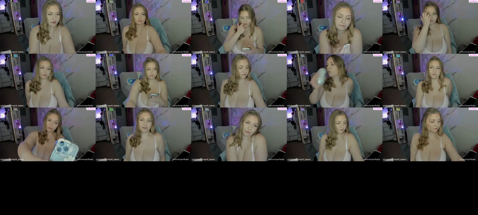 AprilBabe photo contact sheet